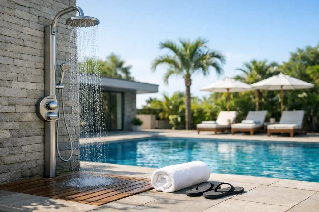 Stainless Outdoor Shower Systems for Public Spaces