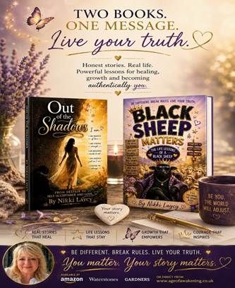 Age of Awakening Ltd Announces Nikki Laycy’s Memoir “Out of the Shadows” Exploring Survival, Healing and Self-Acceptance Age of Awakening Ltd Announces Nikki Laycy’s Memoir “Out of the Shadows” Exploring Survival, Healing and Self-Acceptance